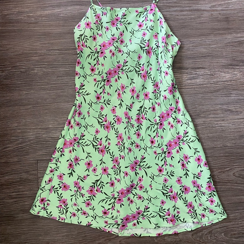 Zara green mini dress